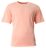 A4 Adult Cooling Performance Crew T-Shirts SALMON Front