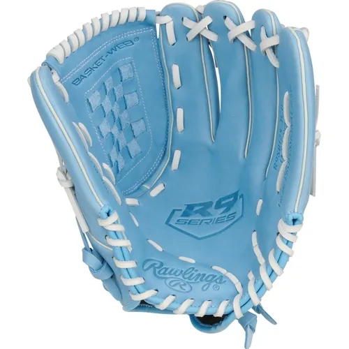 Rawlings 12.5-Inch R9 Series Utility Fastpitch Glove RR9SB125-3CB COLUMBIA BLUE Back