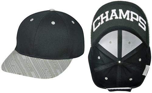 OC Sports Chino Twill Reflective Visor CHAMPS Cap. Embroidery is available on this item.