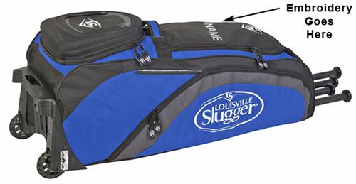 Louisville Slugger Series 7 Rig Wheel Baseball Bag. Embroidery is available on this item.