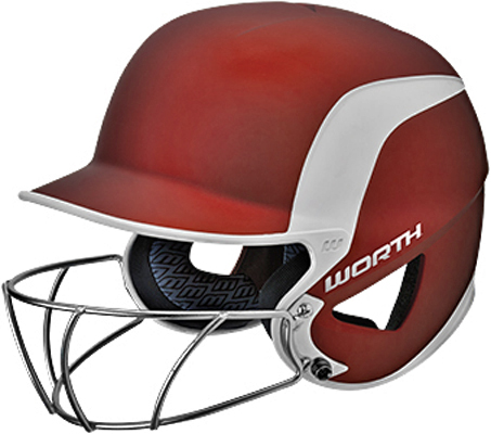 Worth LEGIT FP Batting Helmet w/Wire Guard-NOCSAE