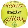 Worth 12" ASA Hot Dot ProTac Slowpitch Softballs