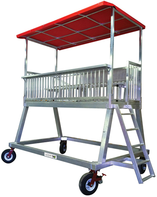 Upper 90 Portable Press Tower with Wheels