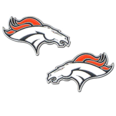 Silver Moon NFL Denver Broncos Stud Earrings