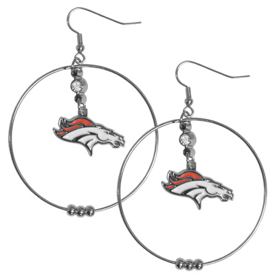Silver Moon NFL Denver Broncos Hoop Earrings