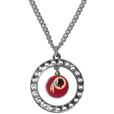 Silver Moon NFL Washington Redskins CZ Earrings