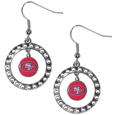 Silver Moon NFL San Francisco 49ers CZ Earrings
