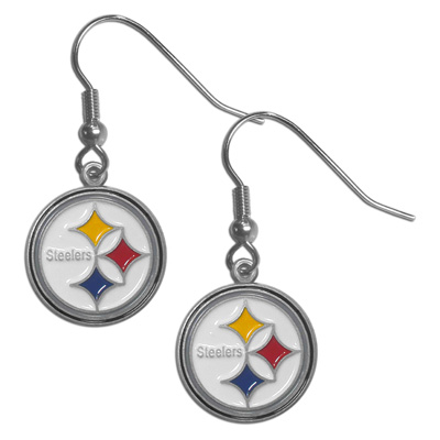 Silver Moon NFL Steelers Short Dangle Earrings