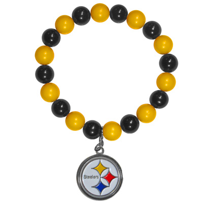 Silver Moon NFL Pittsburgh Steelers Bead Bracelet