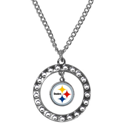 Silver Moon NFL Pittsburgh Steelers CZ Necklace
