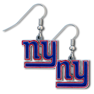 Silver Moon New York Giants Short Dangle Earrings