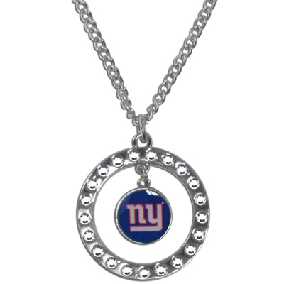 Silver Moon NFL New York Giants CZ Necklace