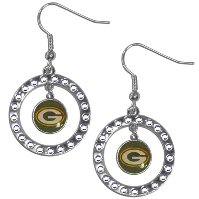 Silver Moon NFL Green Bay Packers CZ Earrings