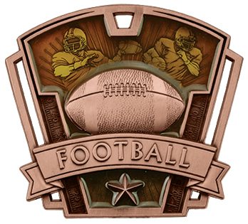 Hasty Awards 3" Varsity Football Medals M-787F. Personalization is available on this item.