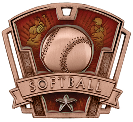 Hasty Awards 3" Varsity Softball Medals M-787O. Personalization is available on this item.