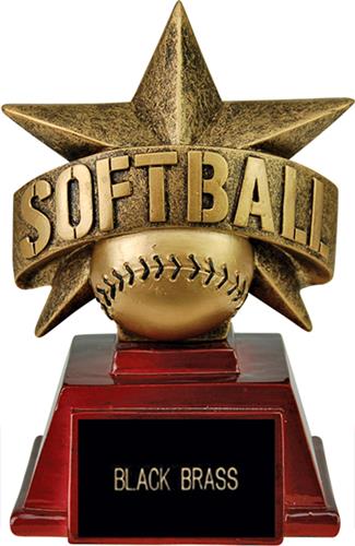 Hasty Awards 6" All Star Resin Softball Trophy. Engraving is available on this item.