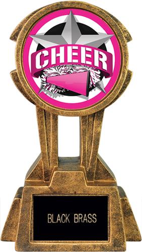 Hasty Awards 10" Sky Tower Resin Cheer Trophy. Engraving is available on this item.