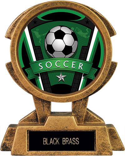 Hasty Awards 7" Sky Tower Resin Soccer Trophy. Engraving is available on this item.