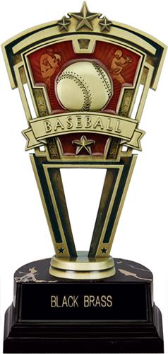 Hasty Award 7" Baseball Varsity Trophy Marble Base. Engraving is available on this item.