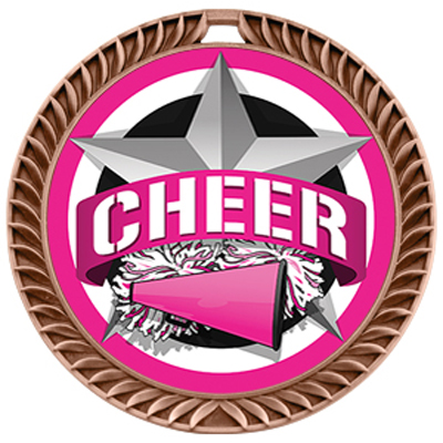 Hasty 2.5" Crest Medal Cheer All-Star Insert. Personalization is available on this item.