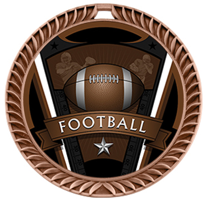 Hasty Crest Medal Football Varsity Insert. Personalization is available on this item.