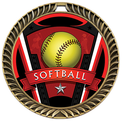 Hasty 2.5" Crest Medal Varsity Softball Insert. Personalization is available on this item.
