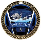 Hasty Crest Medal Swimming Varsity Insert