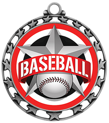 Hasty Super Star Medal Baseball All-Star Insert. Personalization is available on this item.