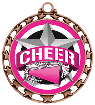 Hasty Super Star Medal All-Star Cheer Insert. Personalization is available on this item.