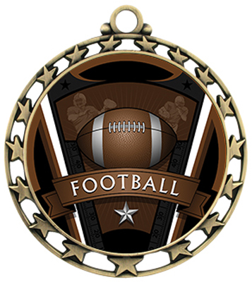 Hasty Super Star Medal Varsity Football Insert. Personalization is available on this item.