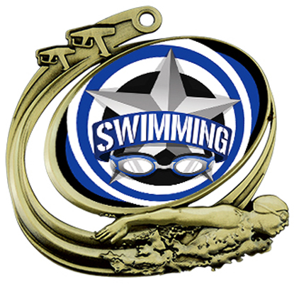 Hasty Action Medal All-Star Swim Insert M-1201W. Personalization is available on this item.