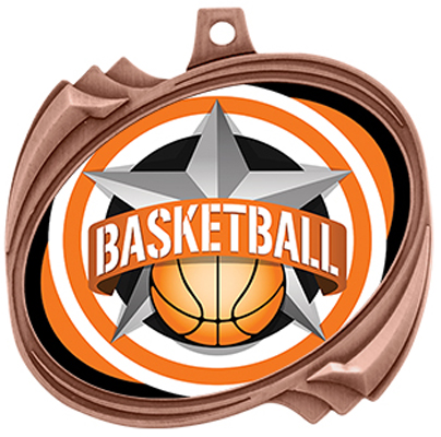 Hasty Basketball All-Star Insert Hurricane Medals. Personalization is available on this item.