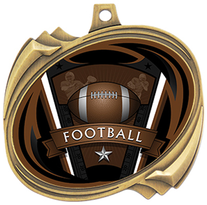 Hasty Hurricane Medal Football Varsity Insert. Personalization is available on this item.