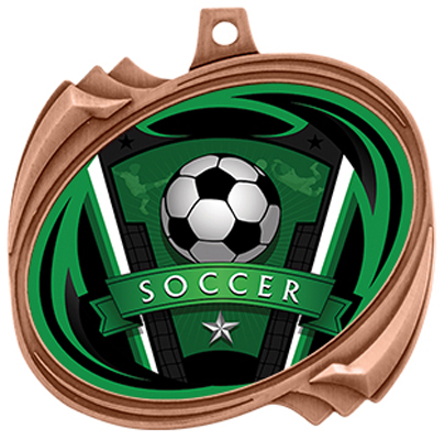 Hasty Hurricane Medal Soccer Varsity Insert. Personalization is available on this item.