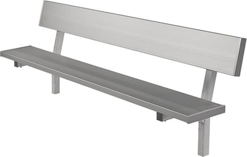 Highland Aluminum Players In-Ground Bench W/Back