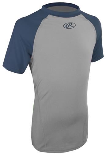Youth (Grey/Navy or Grey/Red) 3/4 Sleeve Baseball Jersey T Shirt