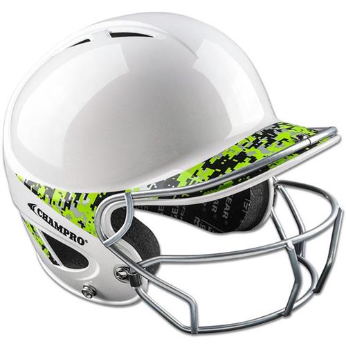 Two-Tone Gem Gloss Batting Helmet w/Facemask