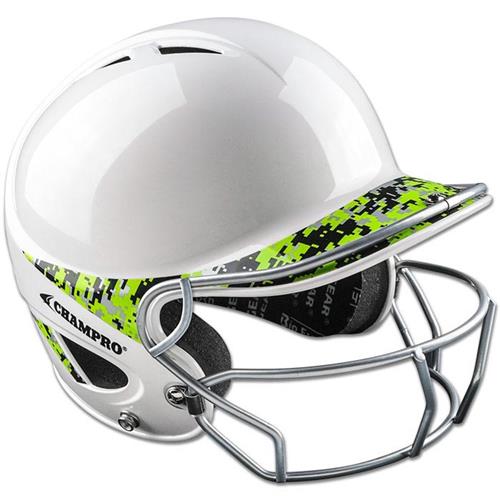TwoTone Gem Gloss Batting Helmet w/Facemask Baseball Equipment & Gear