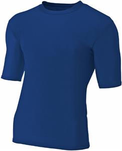 A4 Adult 1/2 Sleeve Compression Crew T-Shirt