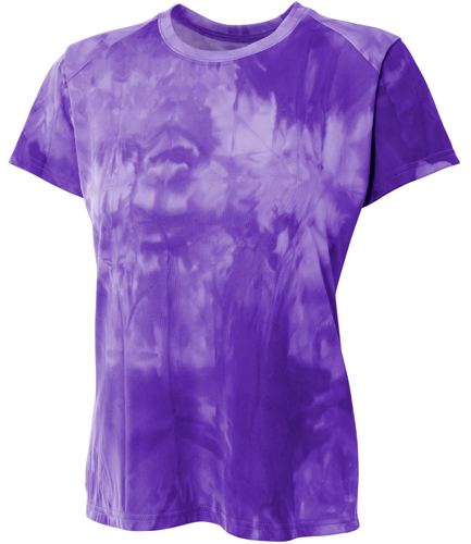 A4 Women's Polyester Cloud Dye Tech Tee Shirt