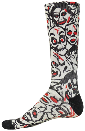 Red Lion Zombie Sublimated Print Crew Socks