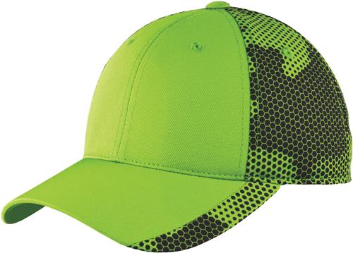 Sport-Tek Polyester Twill CamoHex Cap. Embroidery is available on this item.