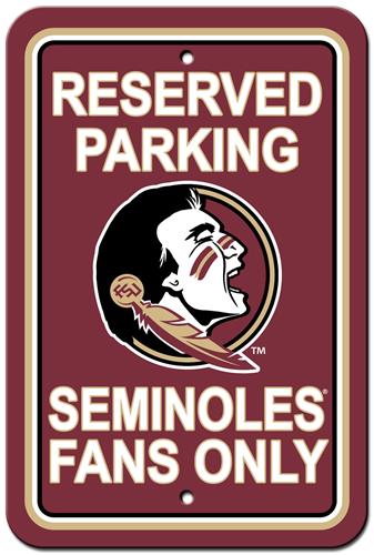 Fremont Die NCAA Florida St Seminoles Parking Sign