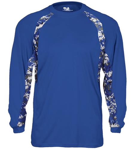 Badger Adult Digital Hook Long Sleeve Tee Shirt. Printing is available for this item.