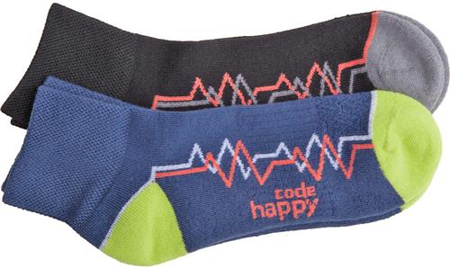Code Happy Womens 2PK Ecstatic Ankle Socks