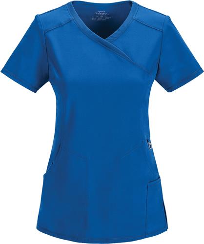 Cherokee Infinity Womens Mock Wrap Scrub Top. Embroidery is available on this item.