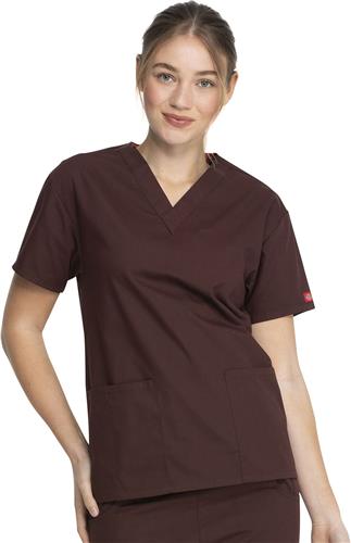 Dickies Womens EDS Signature V-Neck Scrub Top. Embroidery is available on this item.