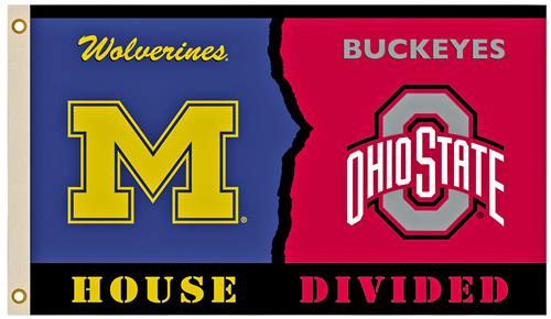 COLLEGIATE Michigan - Ohio St. House Divided Flag