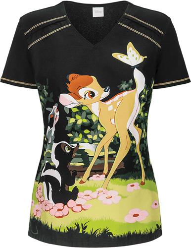 Tooniforms Womens Final Frame Bambi Scrub Top. Embroidery is available on this item.