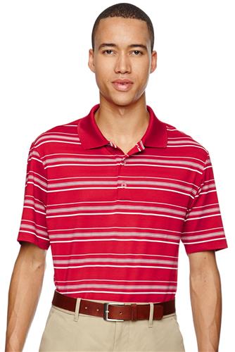 Adidas Golf Puremotion Textured Stripe Mens Polo. Printing is available for this item.
